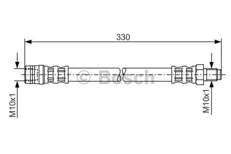 Брейк -шланг 330 мм мб мл 230/270/320/350/400/430/500/55amg \\ r, Bosch (1987476081)