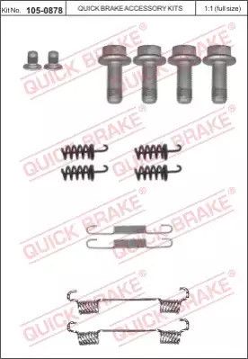 105-0878 QUICK BRAKE Комплект пружинок колодок ручного тормоза