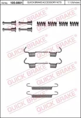 105-0801 QUICK BRAKE Комплект пружинок колодок ручника BMW 3 (E46)/(E92) 1.6-3.0 98-13 (ATE)