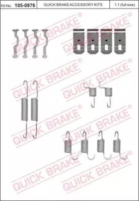 105-0876 QUICK BRAKE Комплект пружинок колодок ручного гальма