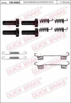 105-0865 QUICK BRAKE Комплект пружинок колодок ручника MB E-class (S211/W211)/CLS (C219) 01-12