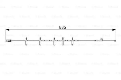 Датчик зносу гальмівних колодок 885mm MINI \F 1,4-1,6 01-08, BOSCH