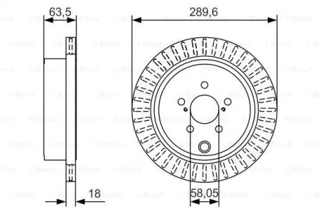 Диск тормозной, BOSCH (0986479A83)