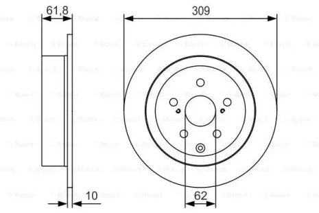 Диск тормозной, BOSCH (0986479T04)