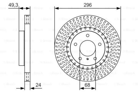 Диск тормозной, BOSCH (0986479T44)