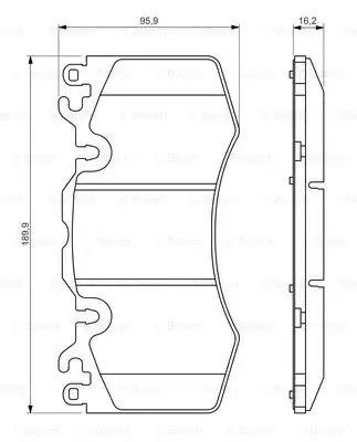 Гальмівні колодки Landrover, Range Rover Front. Bosch (0986494440)