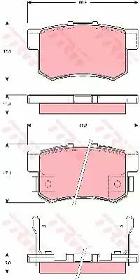 Колодки тормозные, TRW (GDB3269)