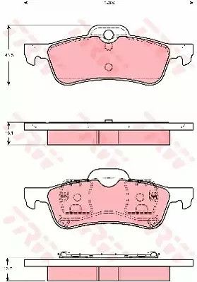 Disk Mini Mini Cooper/Mini One, TRW (GDB1477) гальмівні колодки