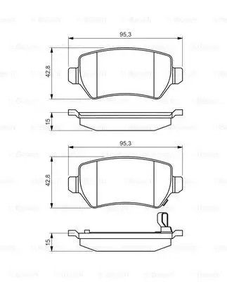 Колодки тормозные, BOSCH (0986495218)