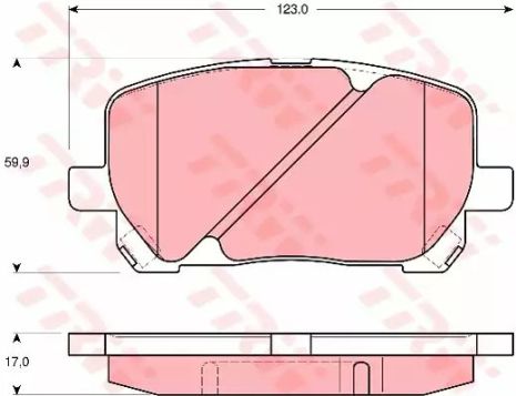 Колодки гальмові дискові TOYOTA Avensis Verso, TRW (GDB3315)