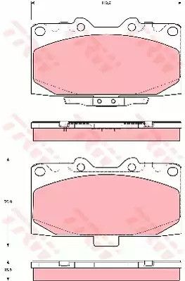 Тормозные колодки дисковые SUBARU Impreza/Impreza Estate/Wagon (Plus), TRW (GDB3307)