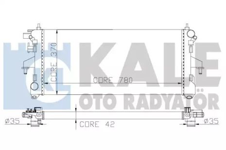 Радиатор охлаждения двигателя FIAT DUCATO, PEUGEOT BOXER, Kale Oto Radyator (285600)