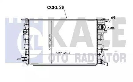 Радиатор воды, Kale Oto Radyator (220700)