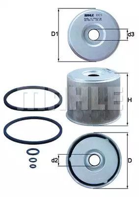 Фильтр топливный MAHLE/KNECHT Perkins, MAHLE/KNECHT (KX23D)