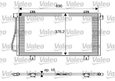 Радиатор, конденсор кондиционера NISSAN INTERSTAR, RENAULT MASTER, VALEO (817742)