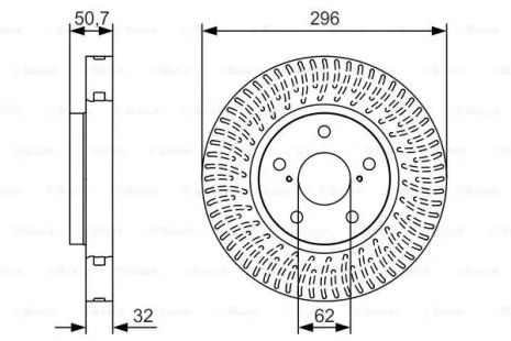 Диск тормозной, BOSCH (0986479T38)