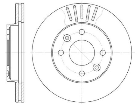 Гальмівний диск Nissan Kubistar, Renault Thalia, REMSA (608010)