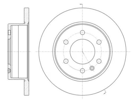 Диск гальмівний MERCEDES-BENZ SPRINTER, VW CRAFTER, WOKING (D6103500)