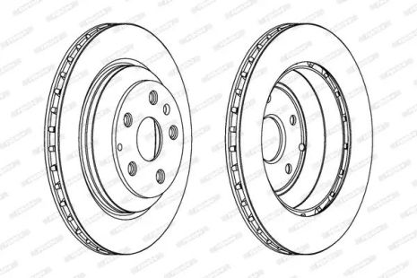 Гальмівний диск Audi Q7, Porsche Cayenne, Ferodo (DDF1855C1)