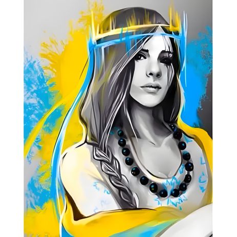 Алмазная мозаика "Украинская девушка" 40х50 см, ColorArt SP107