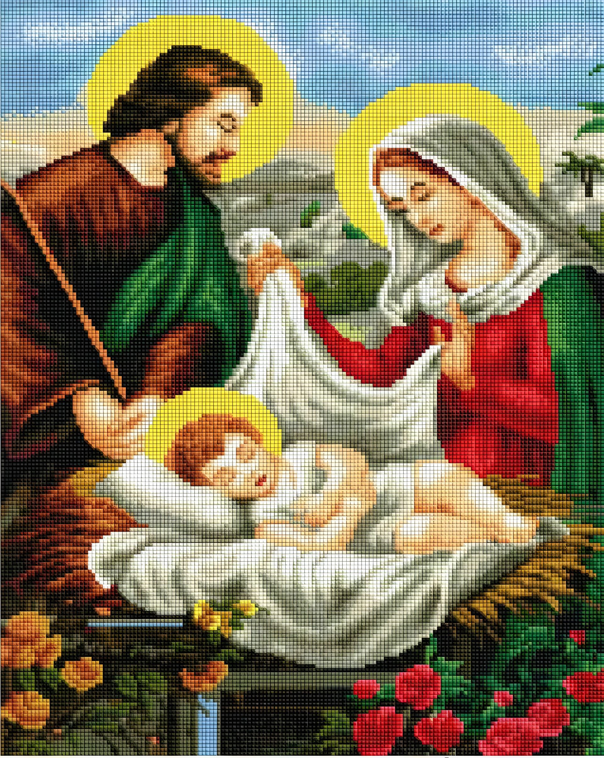 Ікона Ісус в колисці алмазна мозаїка 40х50 см ColorArt SP102 Ікона Ісус в колисці алмазна мозаїка 40х50 см ColorArt SP102