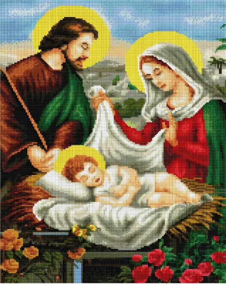 Алмазная мозаика Икона Иисус в колыбели 40х50 см ColorArt SP102 Алмазная мозаика Икона Иисус в колыбели 40х50 см ColorArt SP102