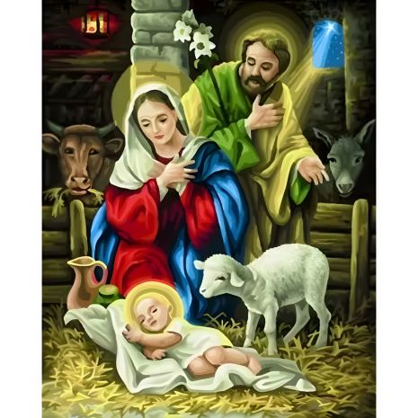 Алмазная картина-мозаика Икона Рождество Иисуса 40х50 см ColorArt SP103 Алмазная картина-мозаика Икона Рождество Иисуса 40х50 см ColorArt SP103