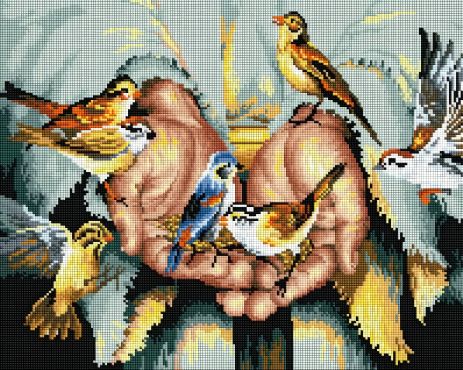 Алмазна мозаїка Ікона "В руках Бога" 40x50 см ColorArt SP115