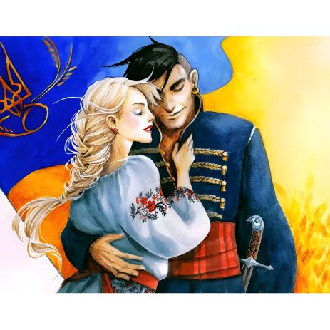 Мозаїка алмазна Українська пара 40х50 см ColorArt SP116