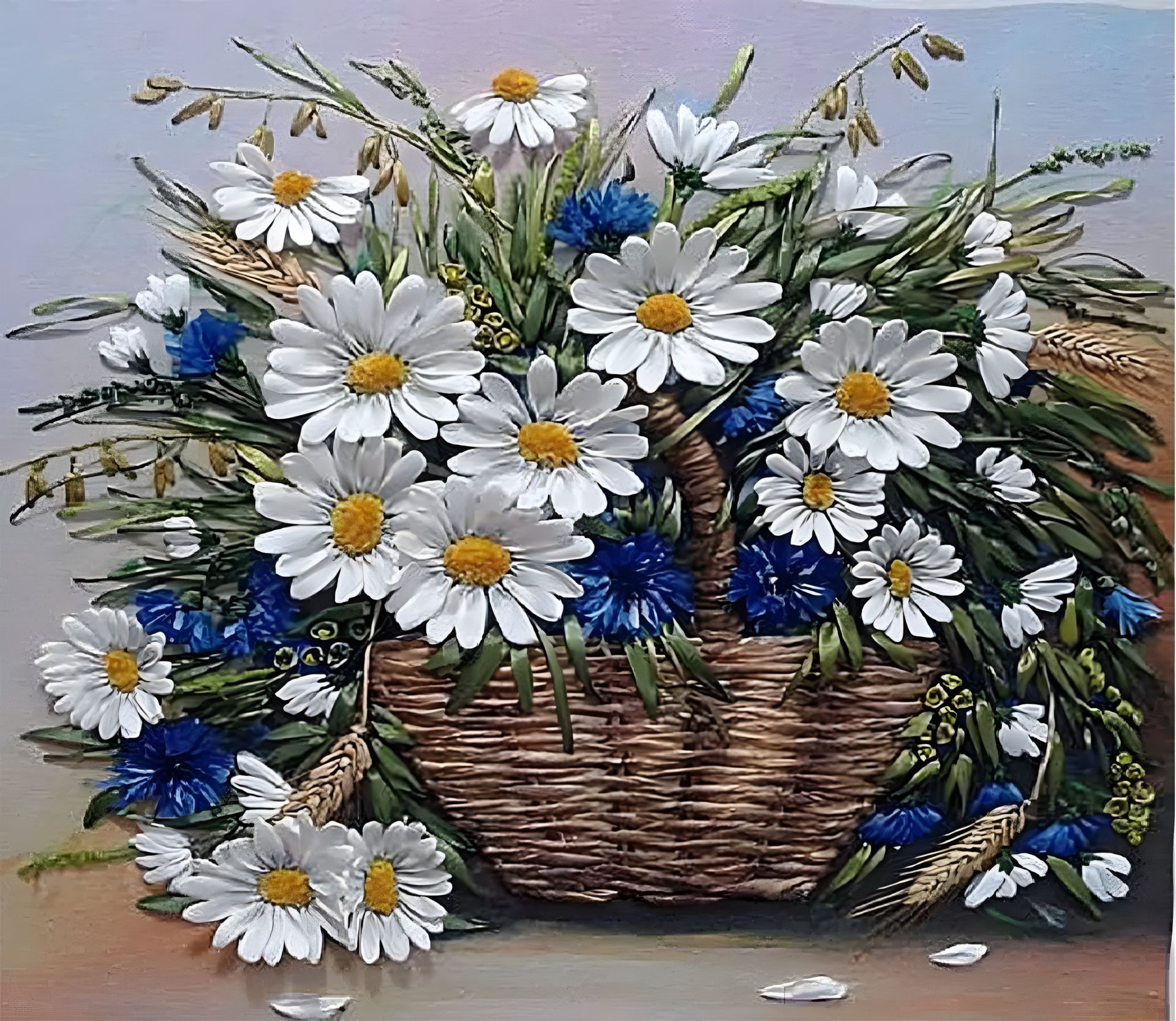 Алмазна мозаїка "Букет з ромашок та волошок" 40х50 см ColorArt SP122 Алмазна мозаїка "Букет з ромашок та волошок" 40х50 см ColorArt SP122