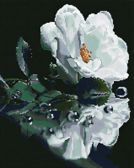 Мозаїка алмазна "Біла троянда" 40х50 см ColorArt SP123