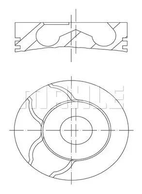 Поршень с кольцами RENAULT 80,50 F9Q 1,9TD , MAHLE/KNECHT (0220902)