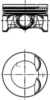 Поршень з кільцями VW 82,76 2,0 TFSI CADA/CCZA/CDZA/CAWB/CBFA PIN 21MM (KS), KOLBENSCHMIDT (40247610)