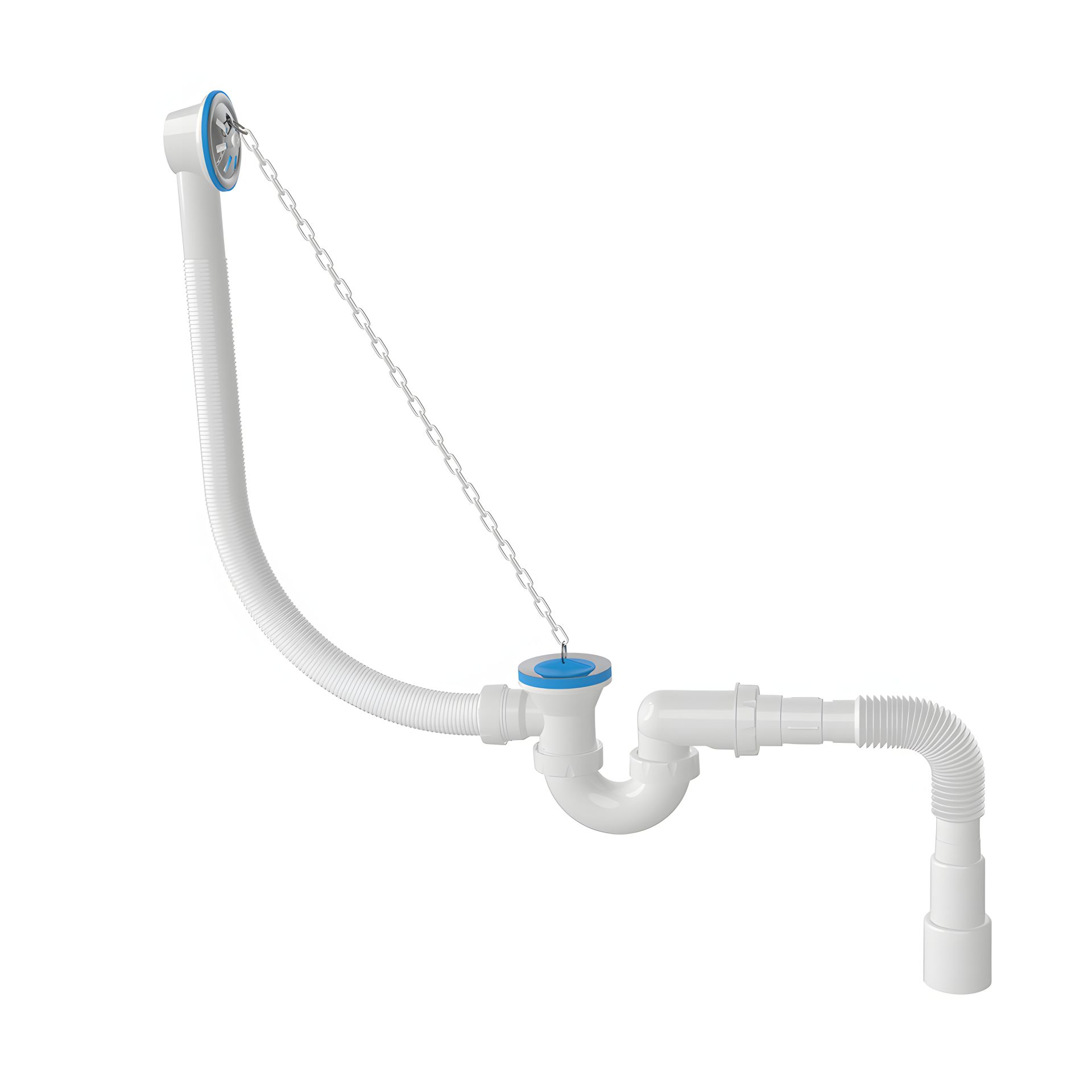 Сифон для ванни з переливом U-подібний Nova (1520) Сифон для ванни з переливом U-подібний Nova (1520)