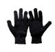 Зимові трикотажні рукавички подвійні, УНІВЕРСАЛ 70% бавовна/30% поліестер 10 кл 2 нитки 64 гр чорні, MASTERTOOL 83-0303