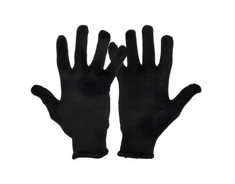 Перчатки трикотажные УНИВЕРСАЛ 70% хлопок/30% полиэстер 10 кл 2 нити 32 гр черные MASTERTOOL 83-0325