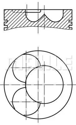 Поршень, комплект AUDI/SKODA/VW A4,Octavia,Superb,Caddy 2,0TDI 04-10 (3-4ціL), MAHLE/KNECHT (0280702)