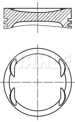 Поршень Mahle, MAHLE (0157600)