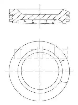 Поршень VW Passat/Audi A3/A4/A6 1.8T 97-05 (81.51mm/+0.5), MAHLE/KNECHT (0330402)