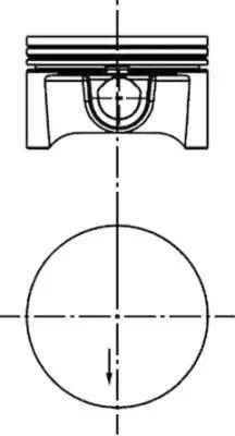 Поршень, комплект OPEL Astra G, H, Vectra C 1,6i 16V 01-, KOLBENSCHMIDT (40388620)