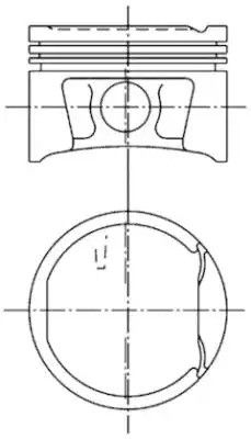 Поршень двигателя DACIA/NISSAN/RENAULT K4M 1,6B 79,51 STD, KOLBENSCHMIDT (99746600)