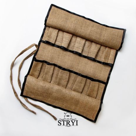 Чехол для 10 стамесок STRYI (высота 30 см), мешковина Чехол для 10 стамесок STRYI (высота 30 см), мешковина