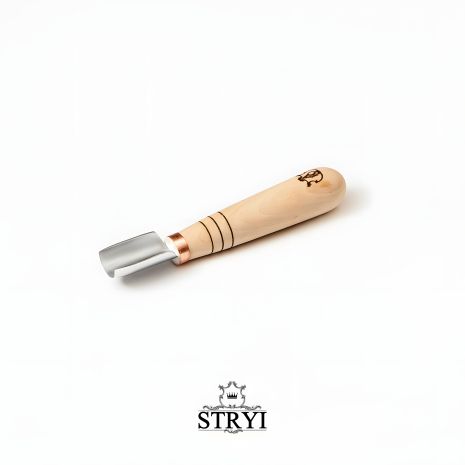 Коротка стамеска 25мм АЮ-STRYI Profi для різьблення по дереву