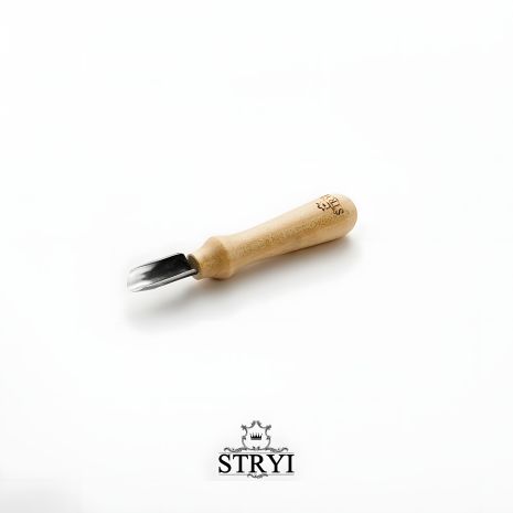 Стамеска короткая полукруглая скошенная 20мм АЮ-STRYI Standard для геометрической резьбы