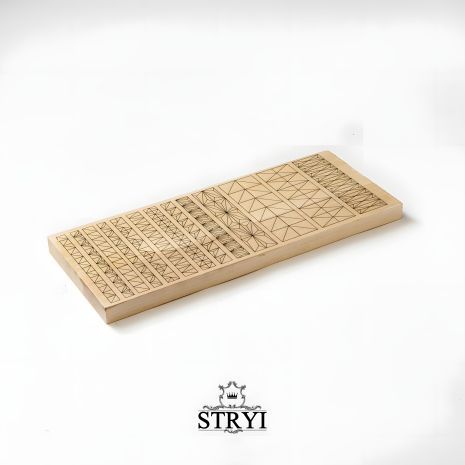 Тренировочная дощечка STRYI для резьбы, липа, с чертежом, 300*100*20мм