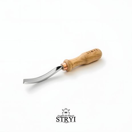 Стамеска клюкарза 45° 10мм для різьби по дереву STRYI Profi