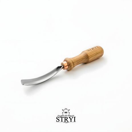 Стамеска клюкарза полукруглая 15мм STRYI Profi для резьбы по дереву
