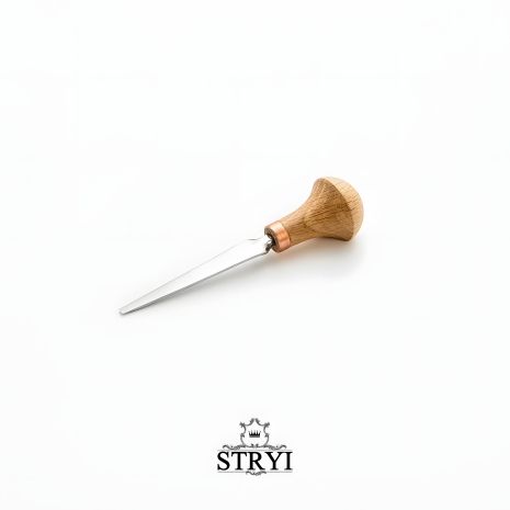 Штихель плоский 3мм STRYI Profi для микрорезьбы по дереву, гравюры и контурной резьбы