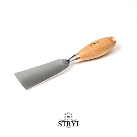 Стамеска ударна 60 мм STRYI Profi відлога для об'ємного та скульптурного різьблення по дереву - професійний інструмент