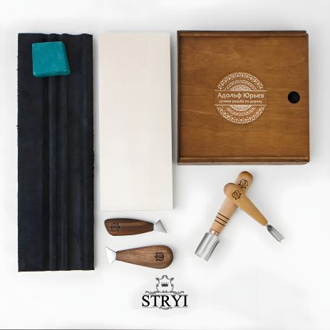 Набор стамесок для начинающих от Адольфа Юрьева для геометрической резьбы